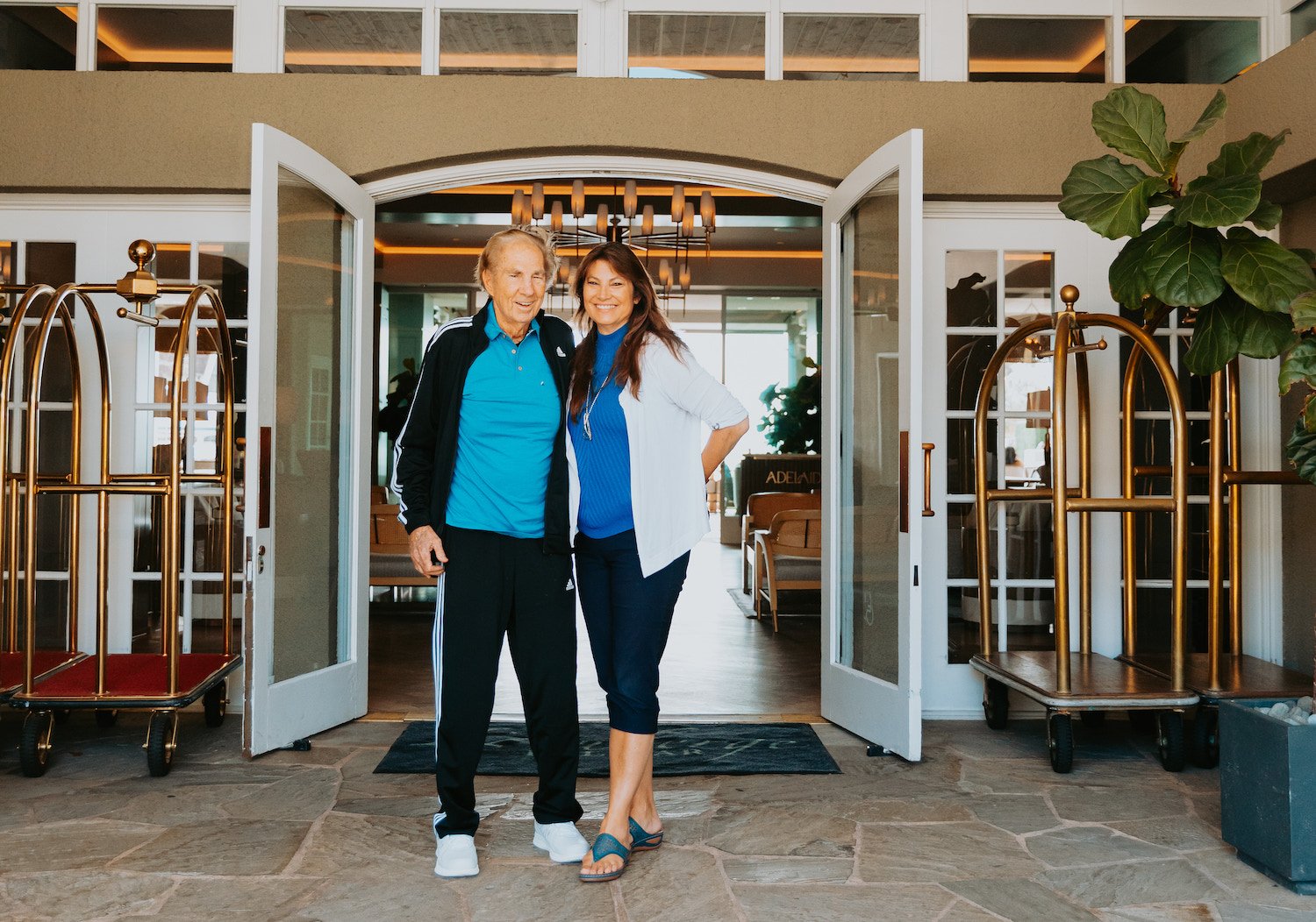 Members of the Del Mar Village Association, KC Vafiadis and Jim Watkins at L'Auberge Del Mar