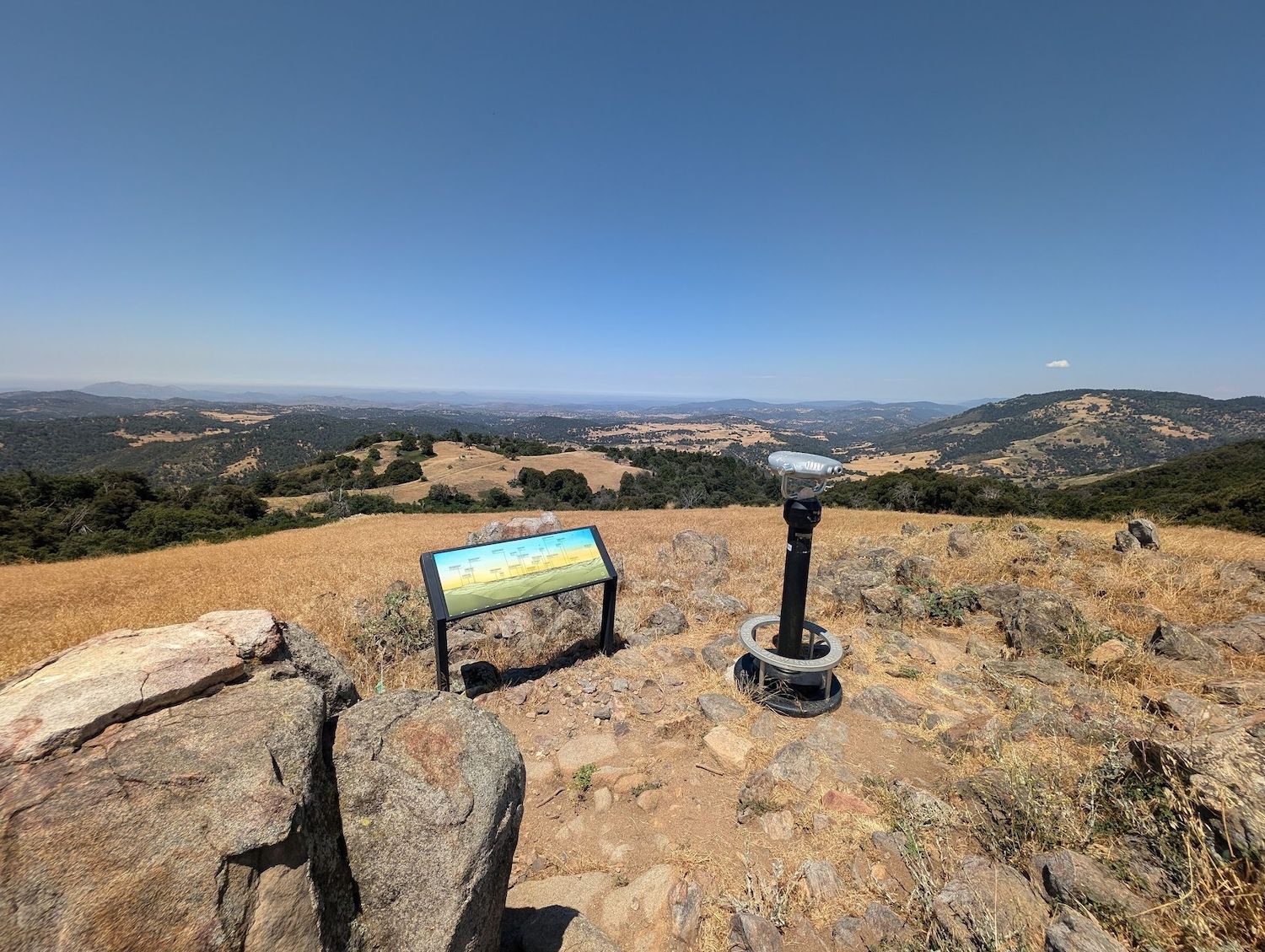 View from the top of Volcan Mountain Trail, a popular hike in Julian, San Diego