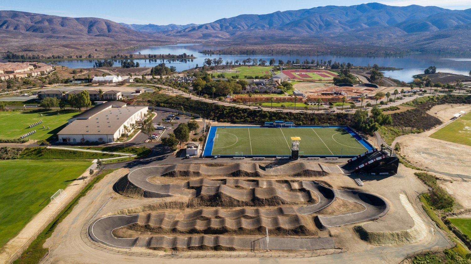 Free activities and things to do in San Diego featuring an aerial shot of the Chula Vista Elite Athlete Training Center