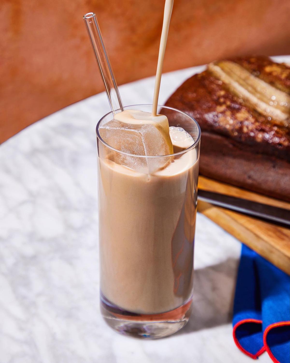 The best food and drinks in San Diego to try this month featuring Banana Bread Cold Brew from coffee shop Holsem Coffee in North Park