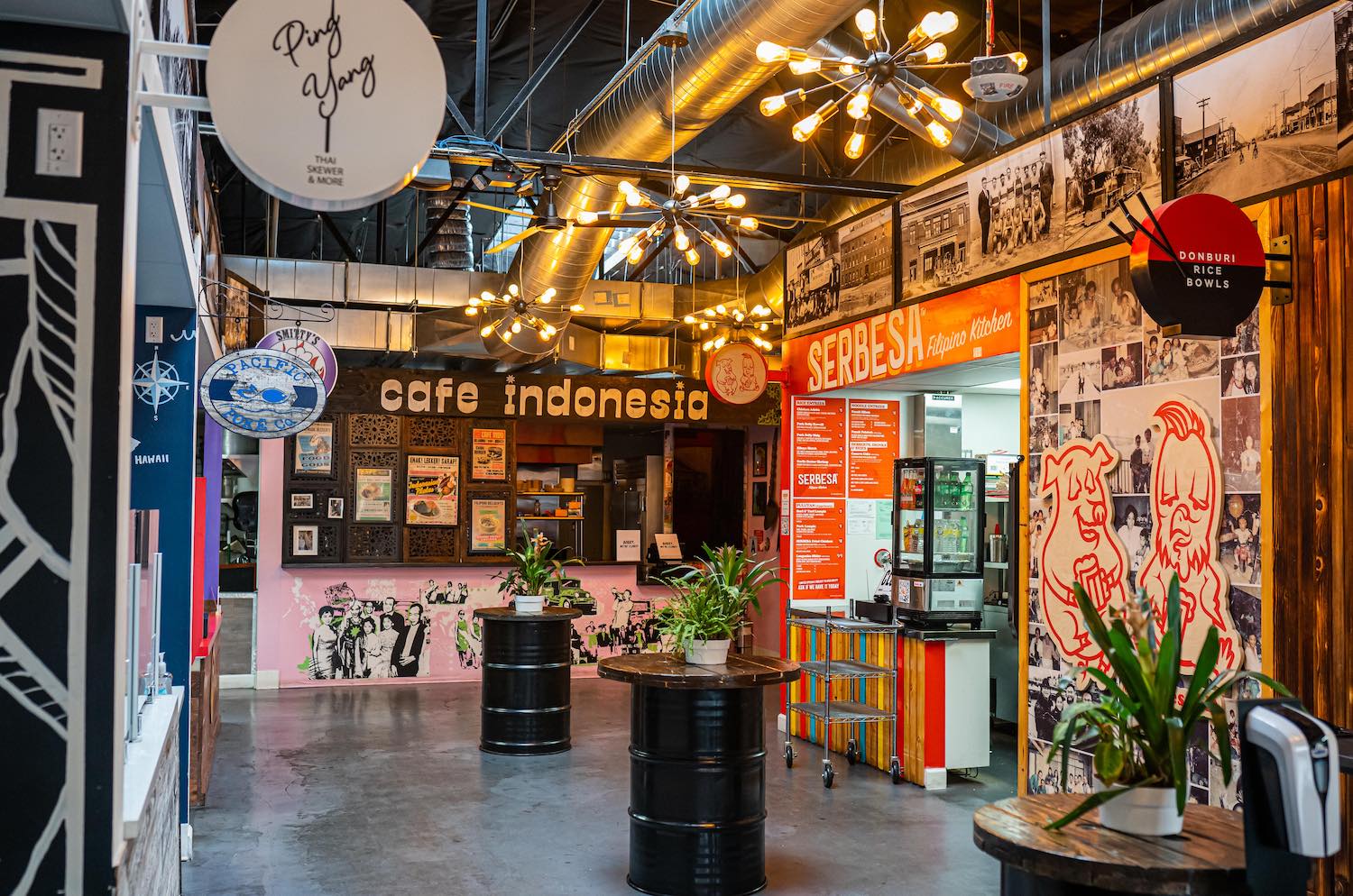 Interior of San Diego food marketplace Market on 8th in National City which is making changes to its vendor list and under new ownership