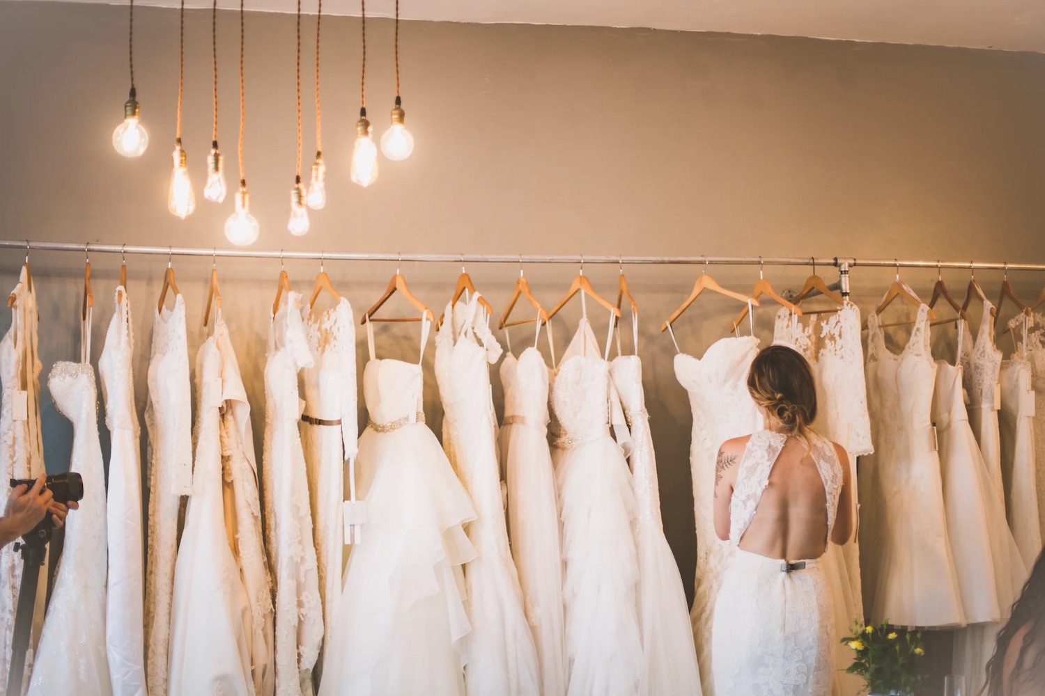 Interior of San Diego wedding dress shop and bridal salon Winsome Brides in La Mesa 