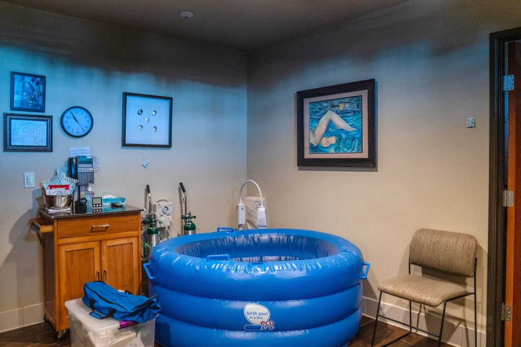 A birthing room at the Best Start Birthing Center in San Diego on March 20, 2024. Photo by Ariana Drehsler for CalMatters