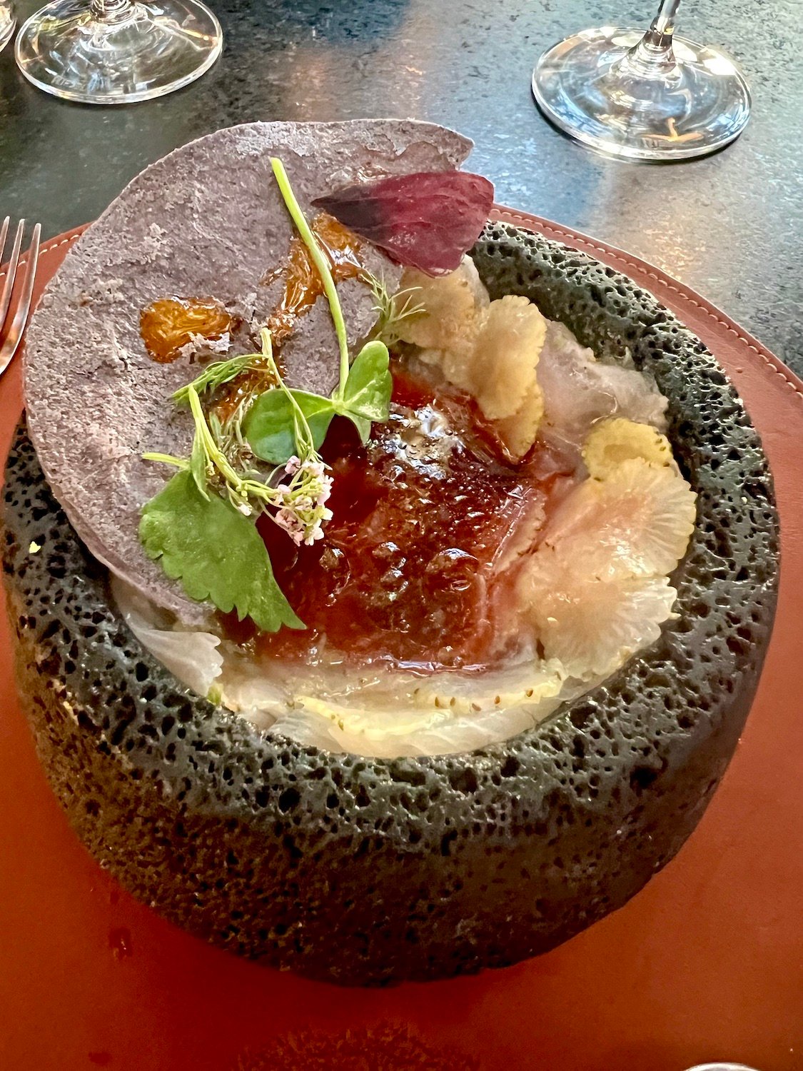 The best food and drinks in San Diego to try featuring Kampachi Crudo from Animalón in Valle de Guadalupe