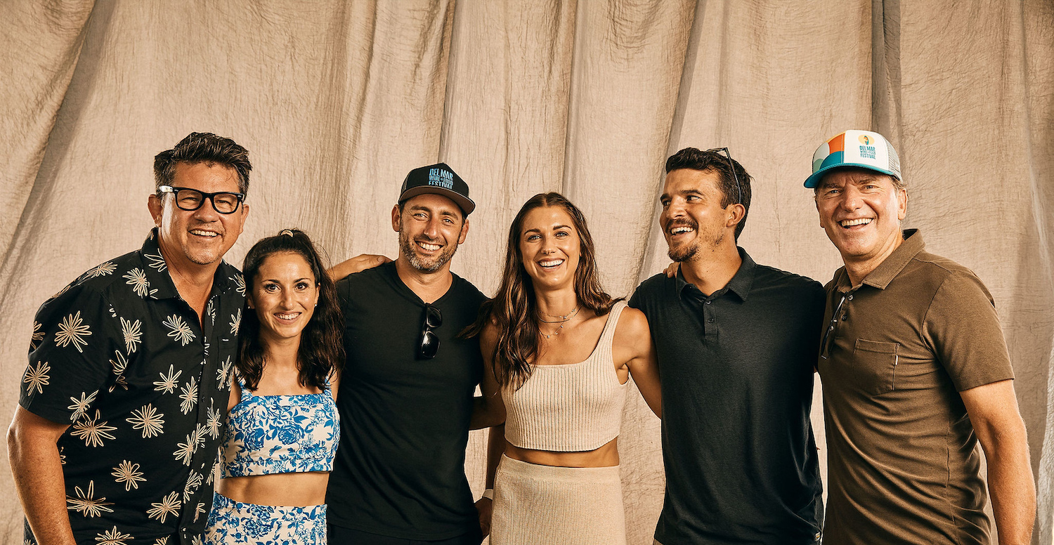 Del Mar Wine Food Festival 2024 VIP Experience featuring San Diego Magazine owners Troy & Claire Johnson alongside Alex Morgan