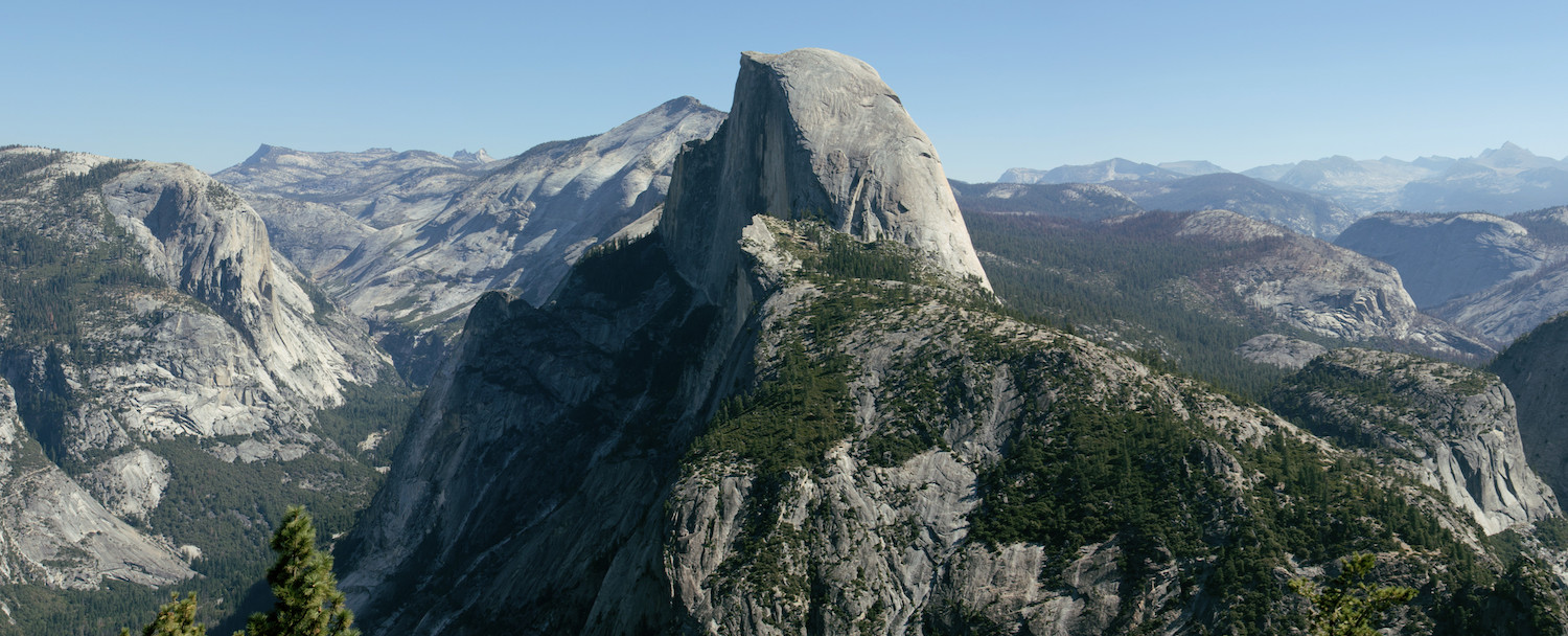 Guide to visiting California's national parks featuring Yosemite National Park from Glacier Point featuring Half Dome