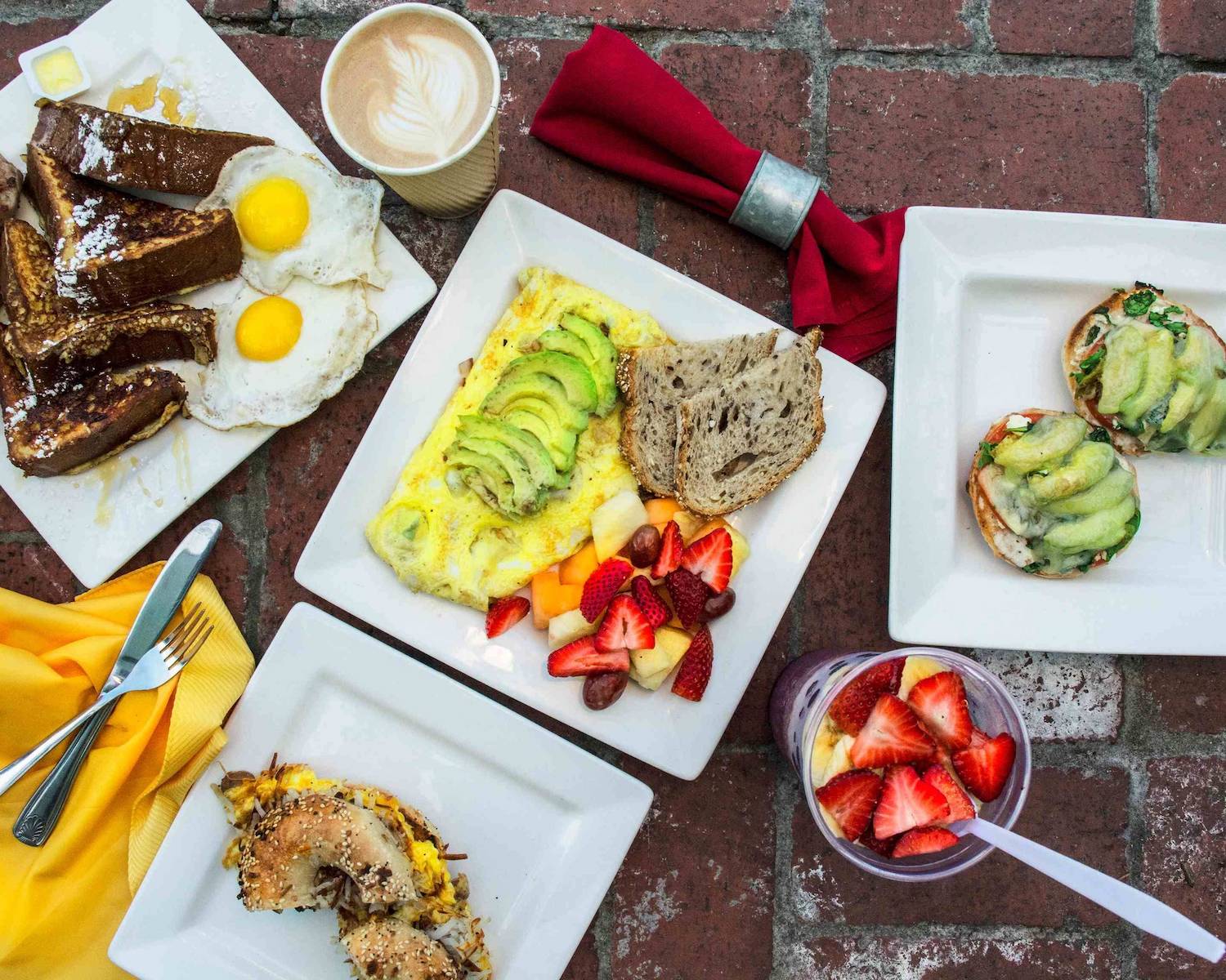 Breakfast food from The Cliffs Cafe in Ocean Beach