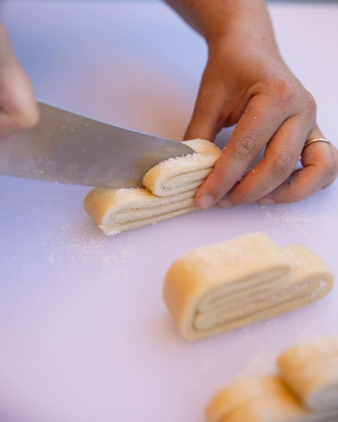 Pastries being made at new San Diego coffeeshop and cafe Paradis at the new Sasan building in Mission Hills, San Diego