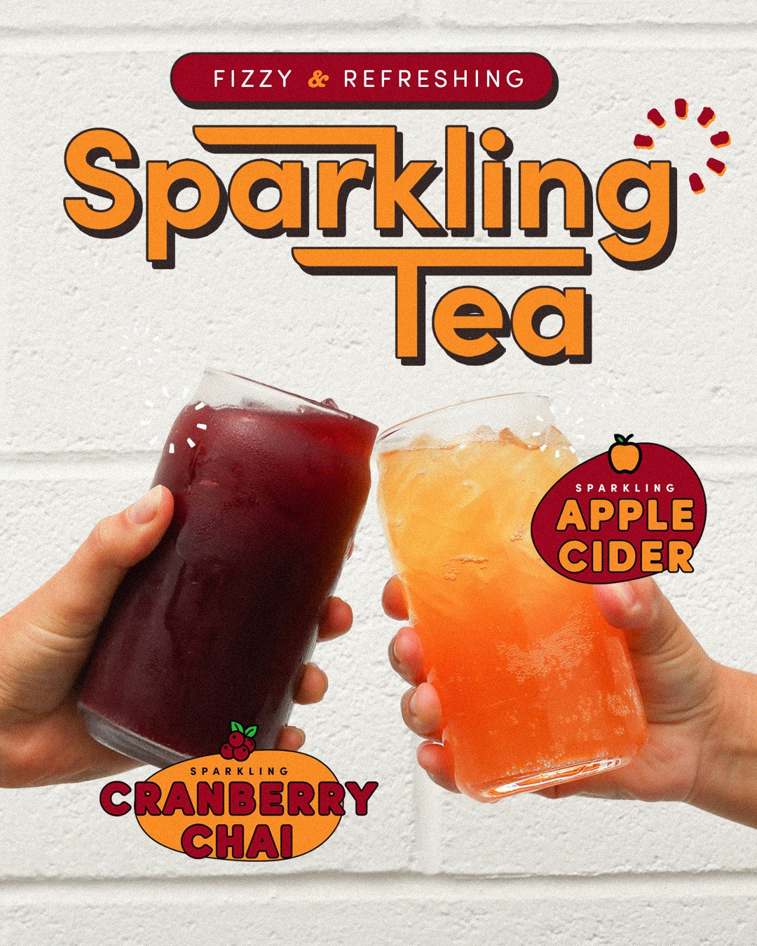 Best fall coffee drinks in San Diego featuring the Cranberry Chai Sparkling Cider and Sparkling Apple Cider from Bird Rock Coffee Roasters