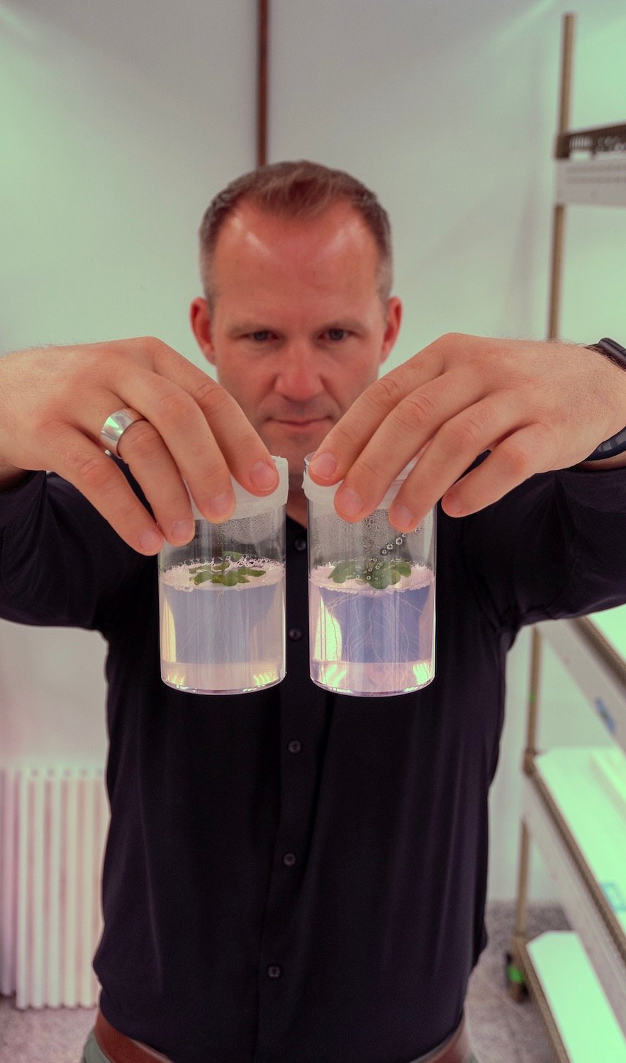 Salk Institute scientist Wolfgang Busch who is leading the Salk Institute's Harnessing Plants Initiative to develop genetically modified plants to reduce the effects of climate change