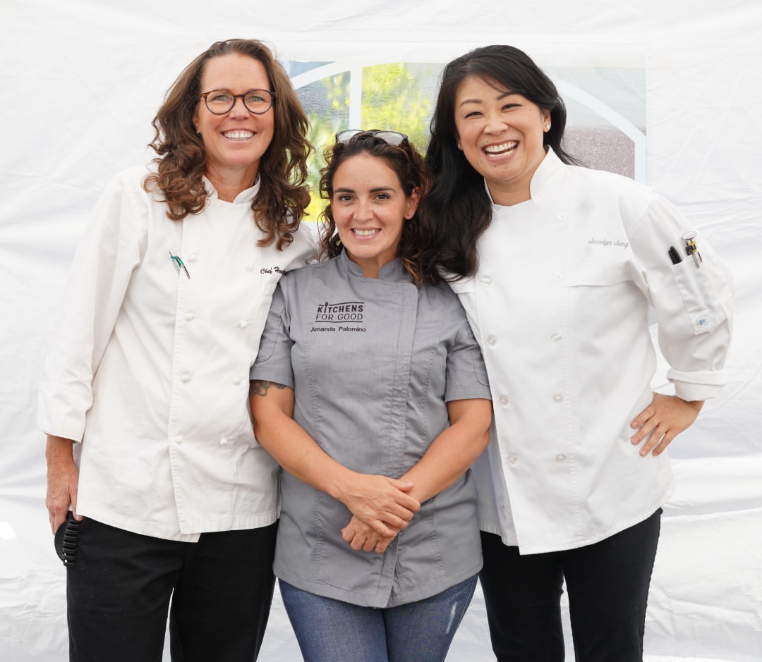 San Diego nonprofit Kitchens for Good featuring chefs Heather Lang, Amanda Palomino, Jocelyn Jung