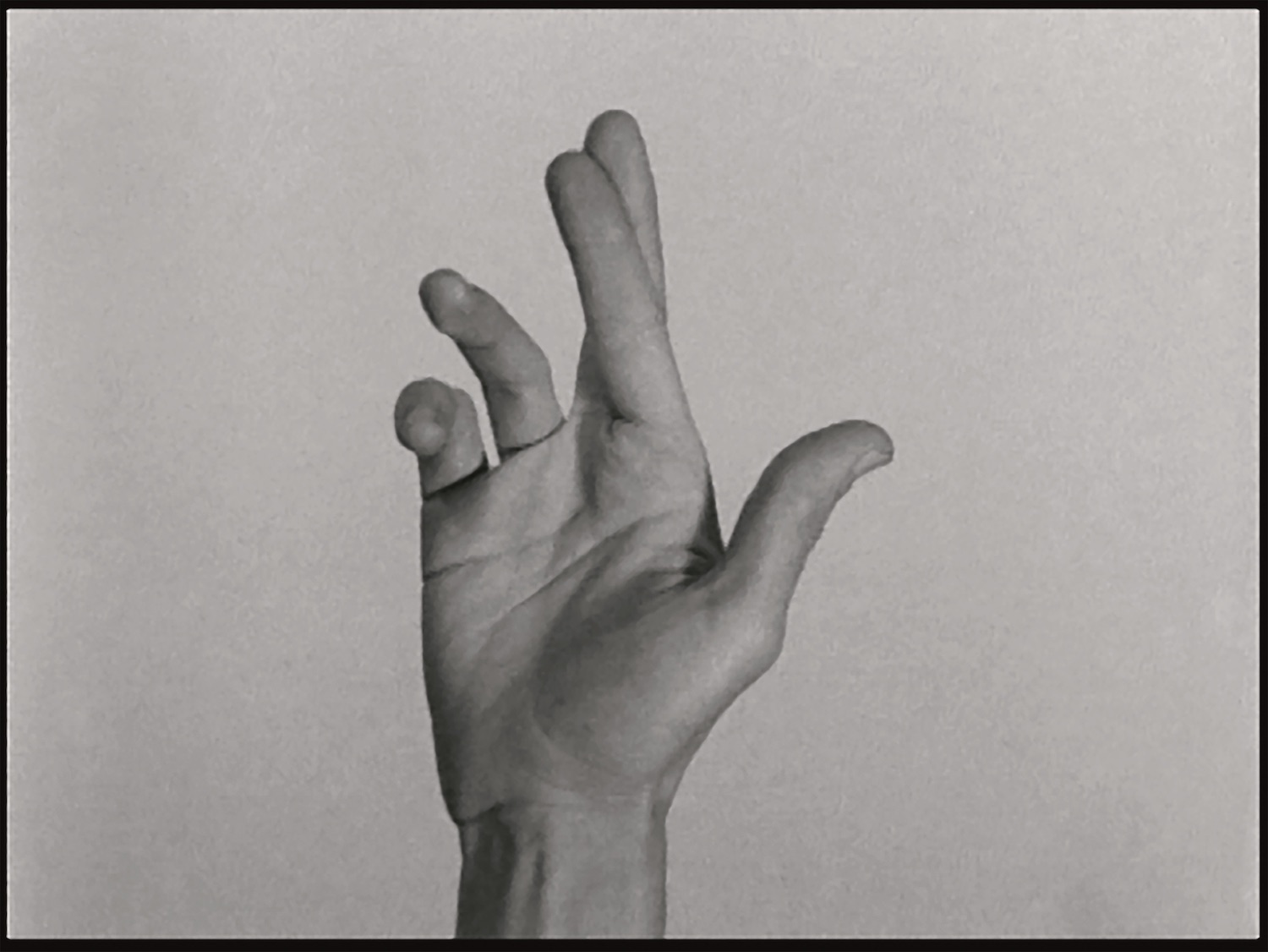 A Still from Yvonne Rainer's Hand Movie (1966) from the Museum of Contemporary Art San Diego's (MCASD) new For Dear Life Exhibit