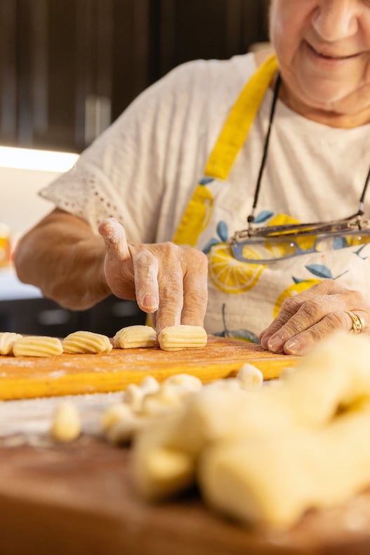 San Diego food influencer Anna Prezio @thaladyanna making gnocchi 