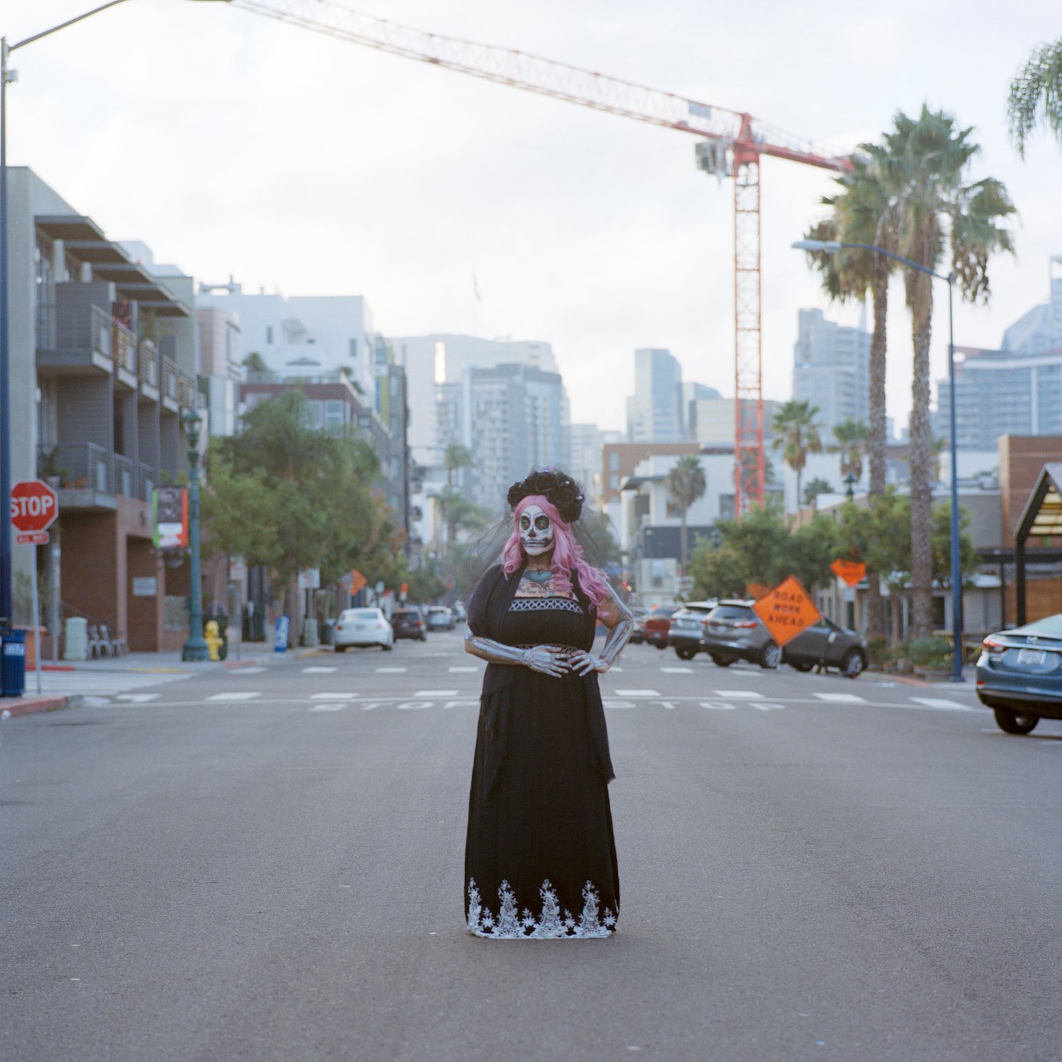 San Diego Film portraits by photographer Iz Castillo for his series "Portraits on Kettner" in Little Italy featuring Chenoa Scalora