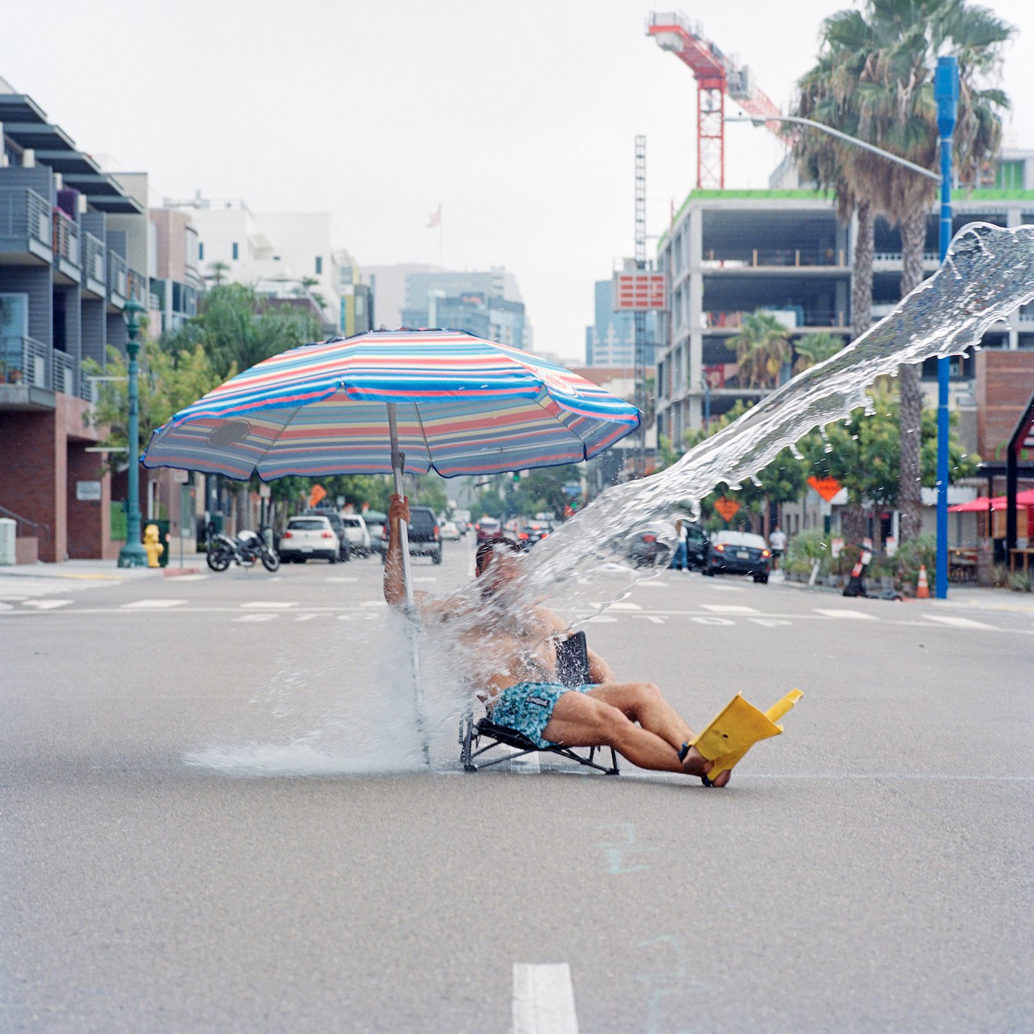 San Diego Film portraits by photographer Iz Castillo for his series "Portraits on Kettner" in Little Italy featuring Drasko Bogdanovic