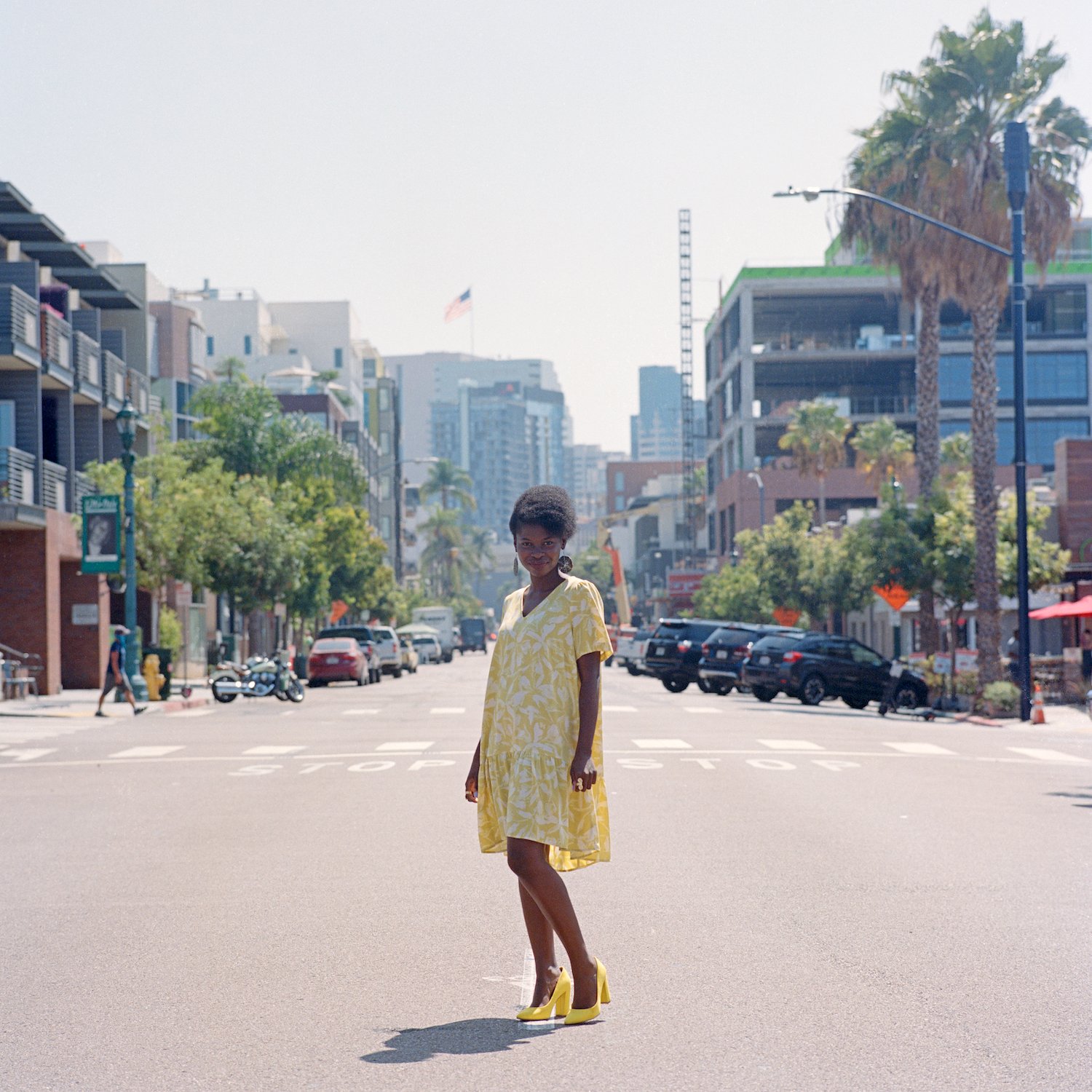 San Diego Film portraits by photographer Iz Castillo for his series "Portraits on Kettner" in Little Italy featuring Vayunamu Bawa