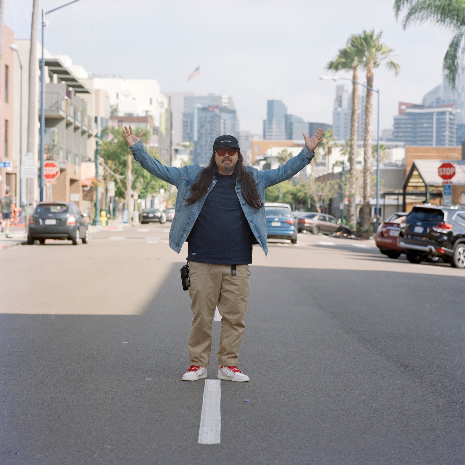 San Diego portraits by photographer Iz Castillo for his series "Portraits on Kettner" in Little Italy featuring Tone Anderson