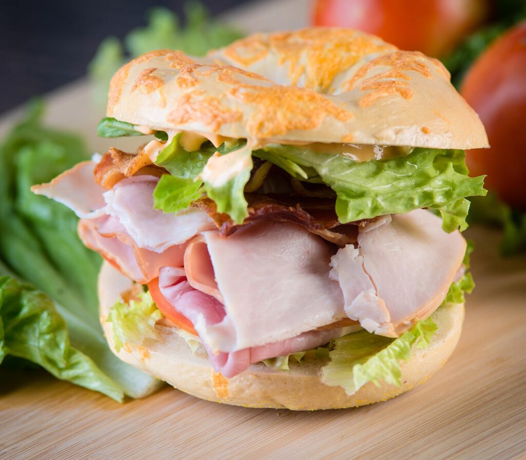 San Diego Bagel sandwich from Golden Bagel Cafe in Rancho Peñasquitos