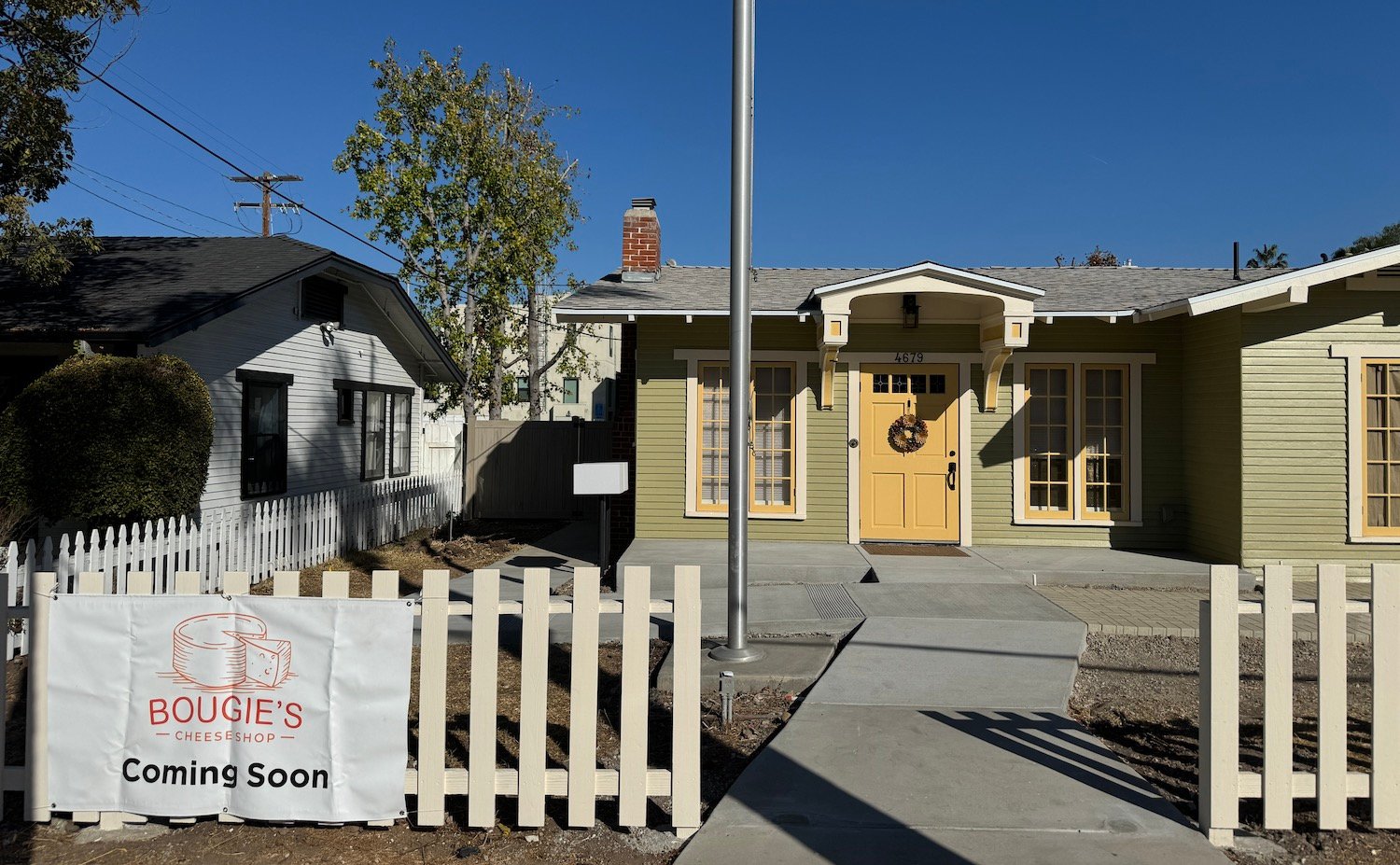 Exterior of new San Diego cheese shop Bougie's Cheese Shop opening in La Mesa