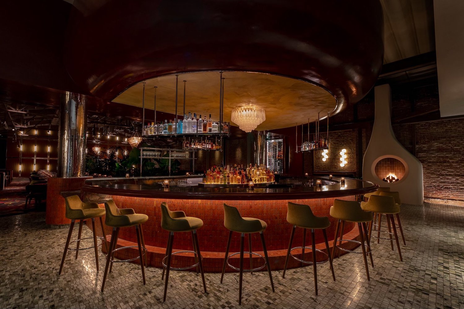 Interior of new San Diego French restaurant Le Coq in La Jolla