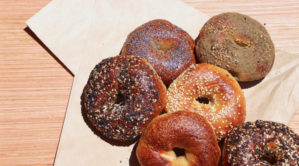 San Diego bagel shop Marigold Bagels featuring their Za'atar bagel