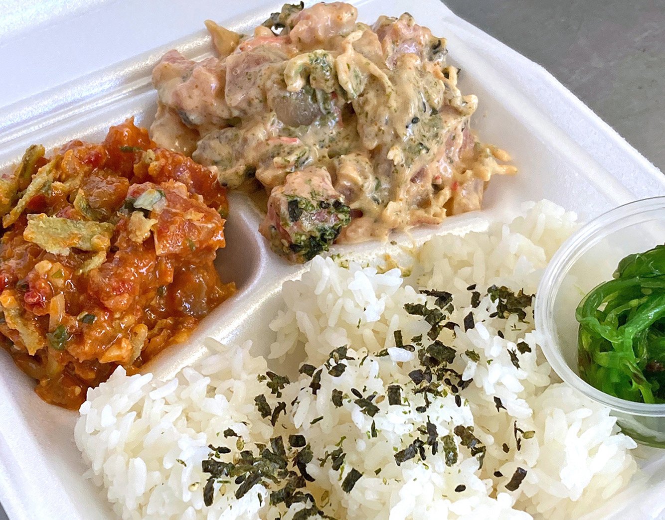 San Diego poke shop Poke Etc. featuring a spicy salmon bowl