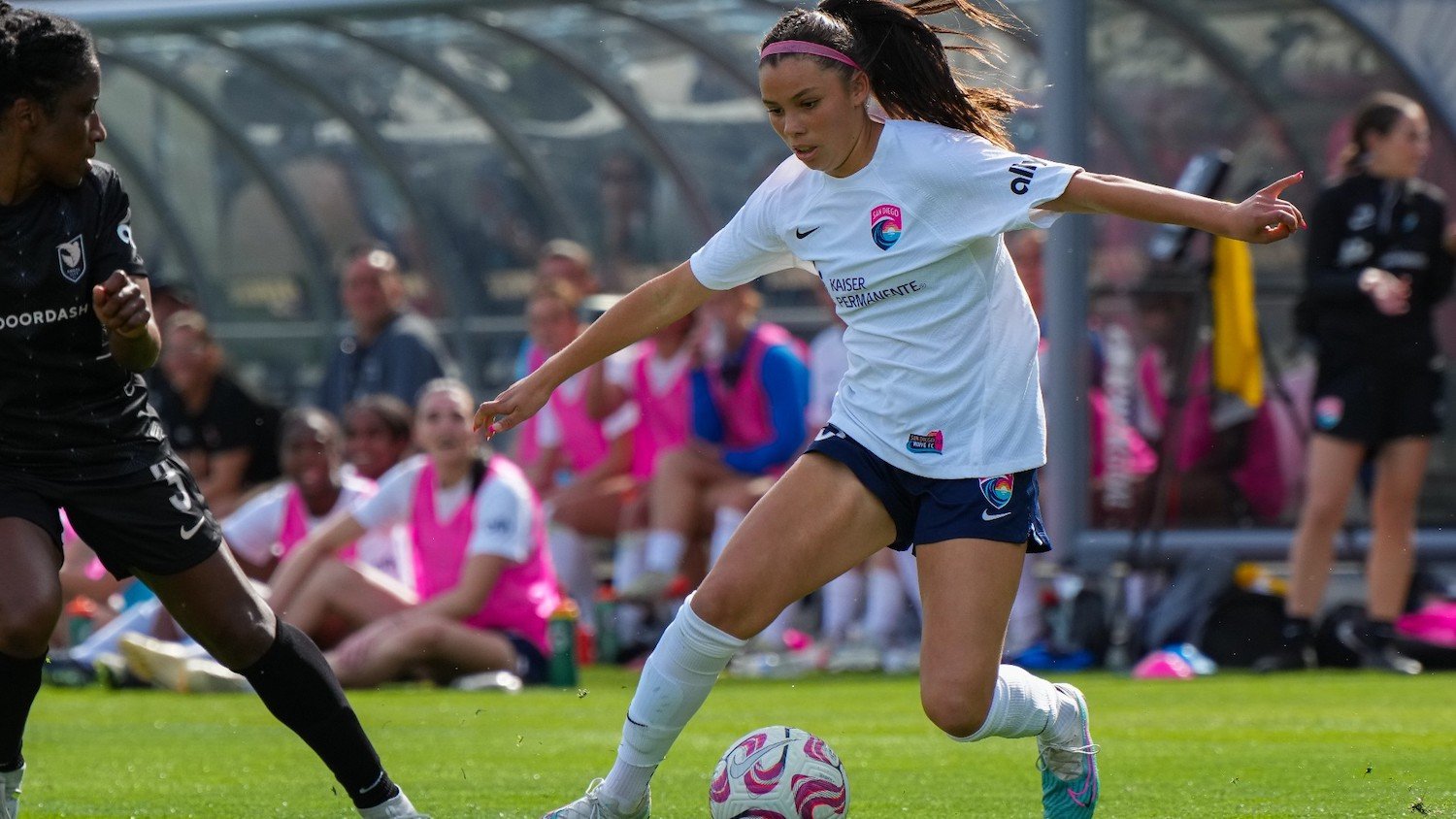 San Diego pro athlete Melanie Barcenas, a soccer player for the San Diego Wave FC