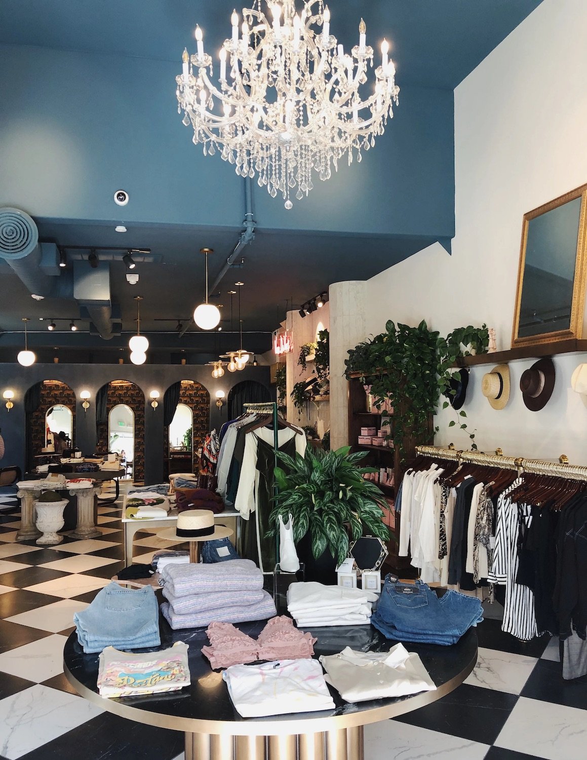 Interior of San Diego boutique shop Van De Vort which opened in the Carlsbad Forum mall