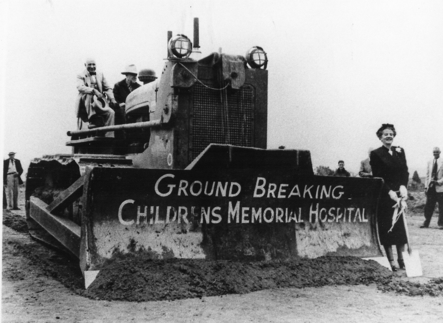 Historical photo of the Rady Children's hospital's construction in 1953