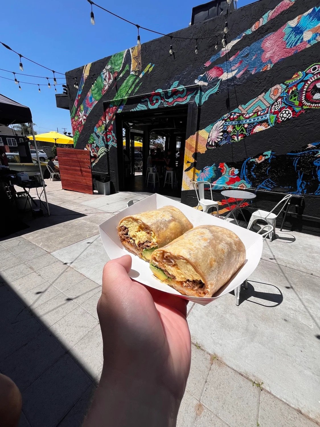 Yakiniku California Burrito from San Diego pop-up restaurant Bincho Taco located at Mixed Ground in Sherman Heights