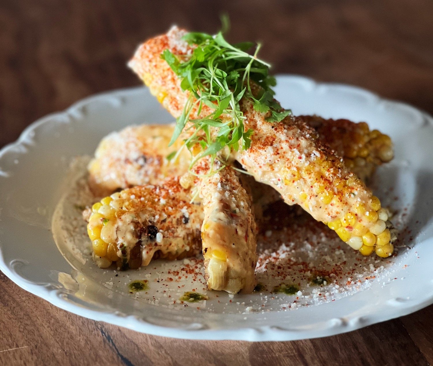 Elote corn dish from San Diego restaurant Échale Wine Bar & Kitchen in Encinitas