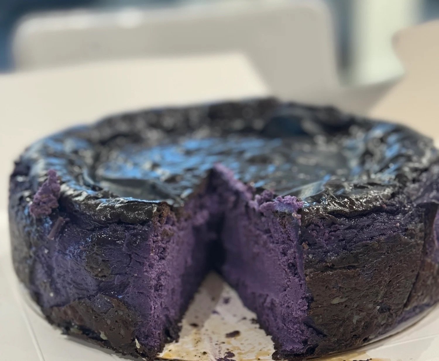 Ube Cheesecake from San Diego bakery Muse Cheesecake