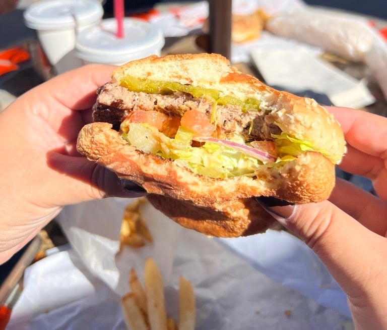 Ortega Chile Cheeseburger from Frosty Burger in Pine Valley