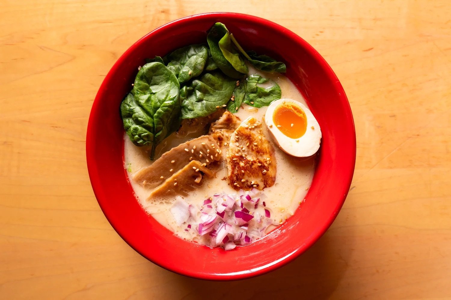 Creamy Chicken Ramen from San Diego ramen restaurant Tajima Ramen in North Park