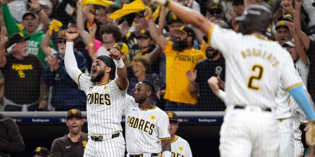 San Diego Padres celebrating during their 2024 postseason