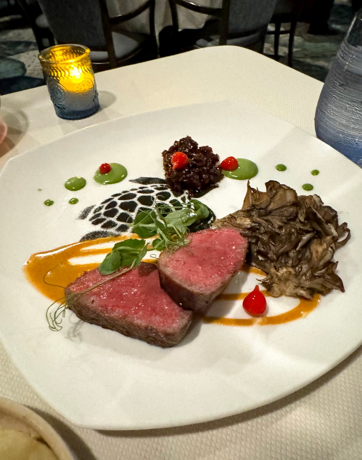 Japanese A5 Wagyu Strip Steak from San Diego restaurant The Marine Room in La jolla