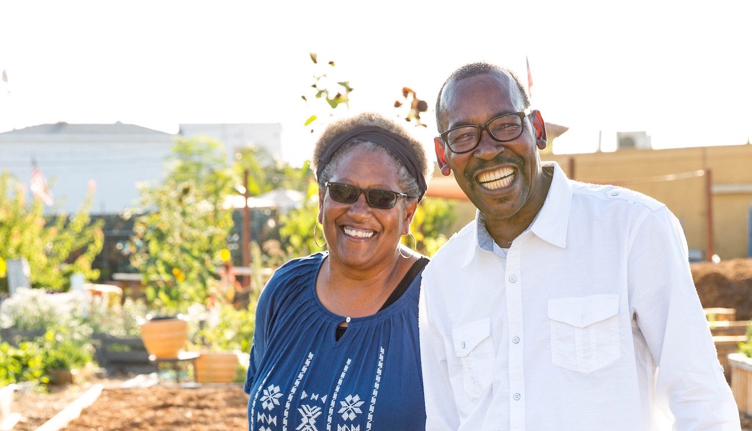 San Diego nonprofit Project New Village Managing Director N. Diane Moss in a community garden