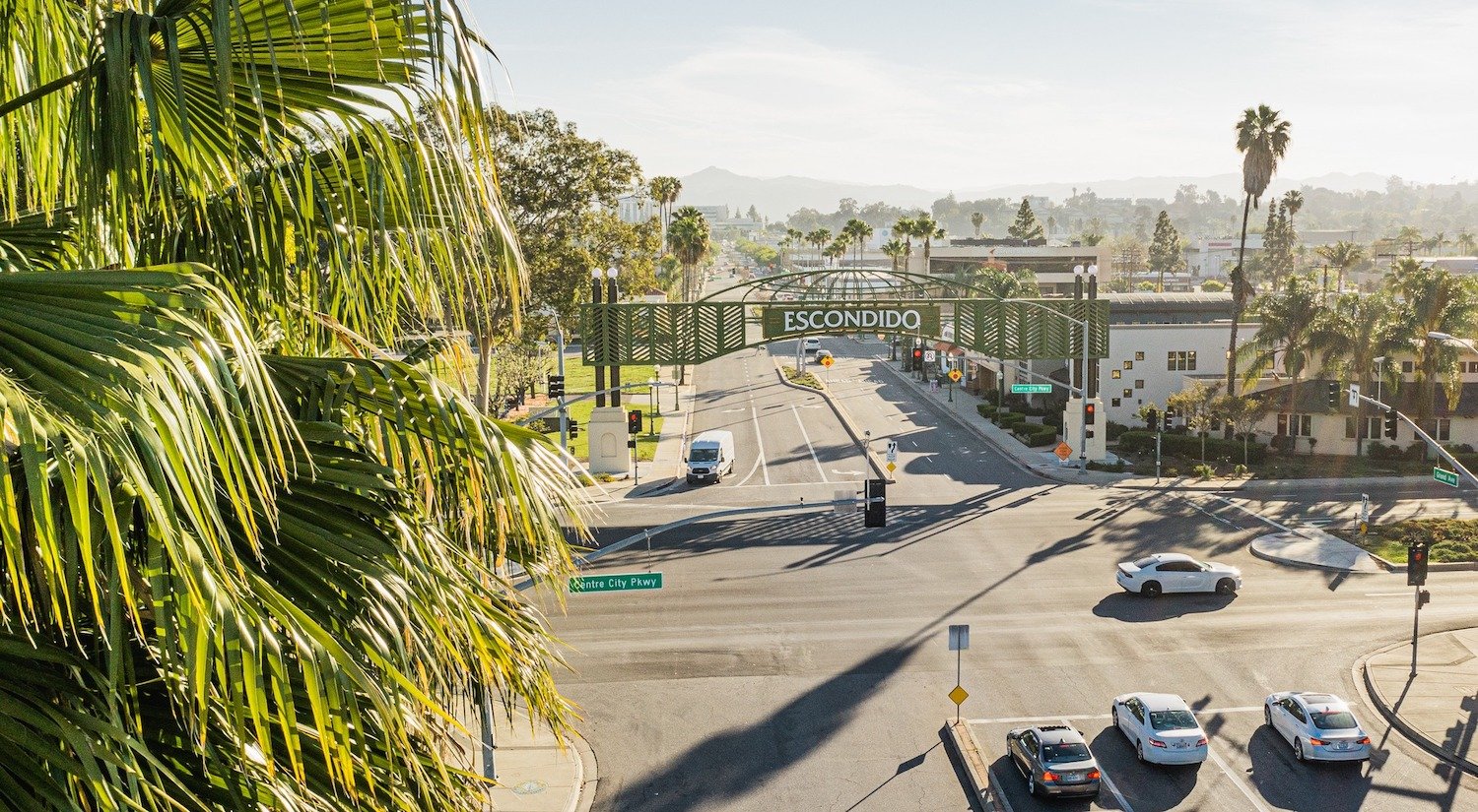 View of the city of Escondido within San Diego, Ca