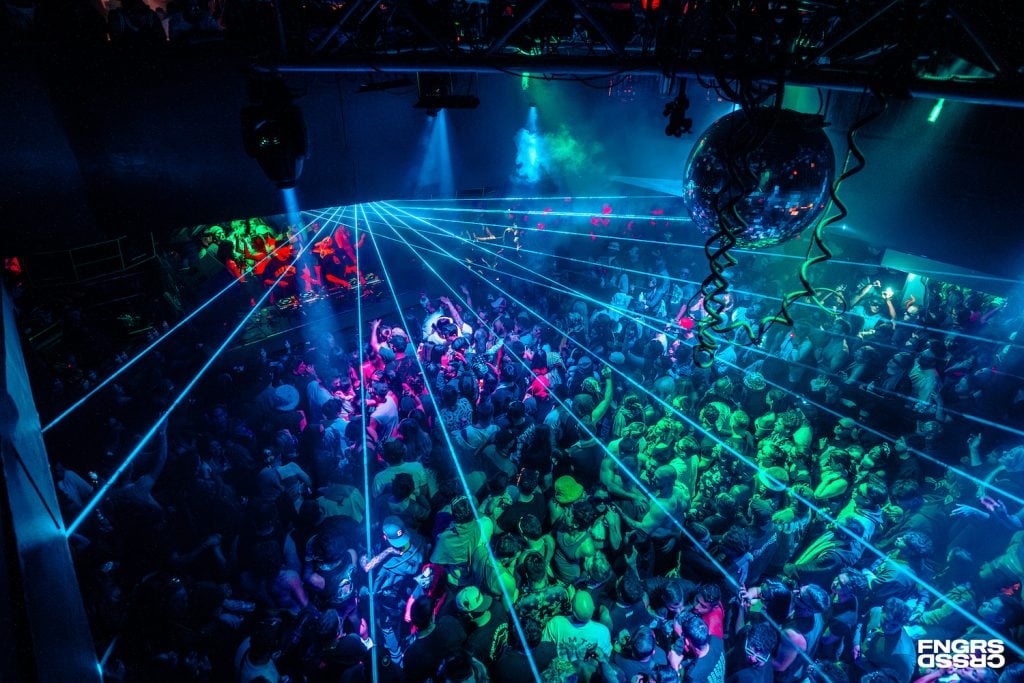 Interior of downtown San Diego electronic music dance club Spin Nightclub which is under new ownership in 2025