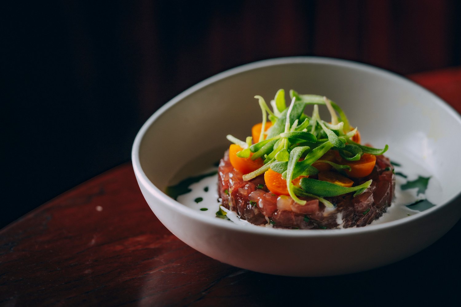 Tuna tartare from San Diego French restaurant Le Coq in La Jolla