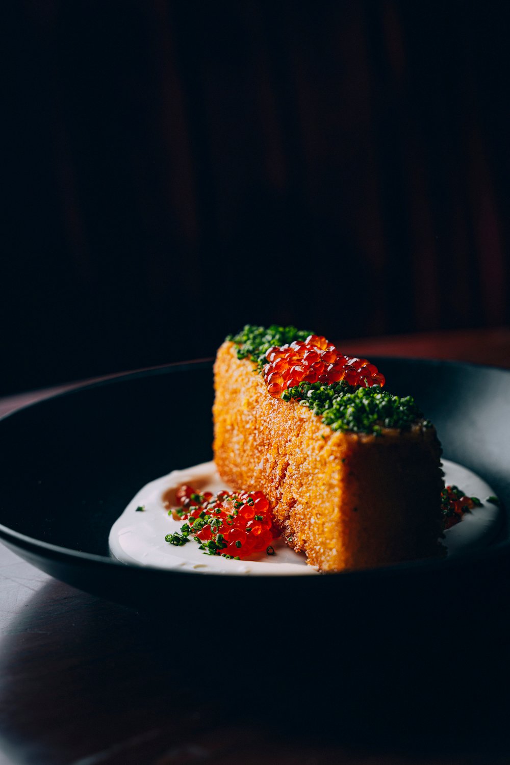 Pork croquette from San Diego French restaurant Le Coq in La Jolla