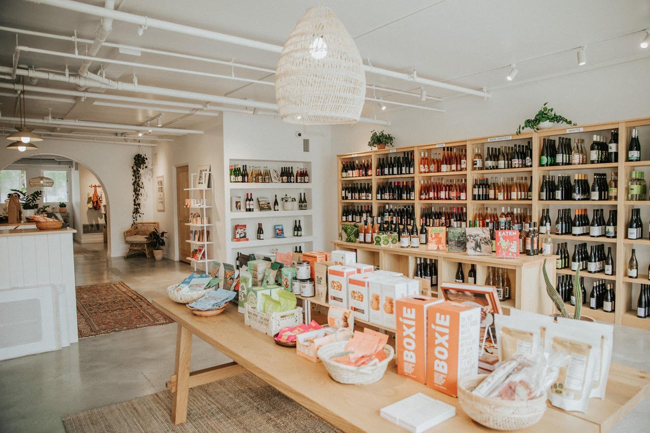 Interior of San Diego natural wine bar Little Victory Wine Market in Carlsbad