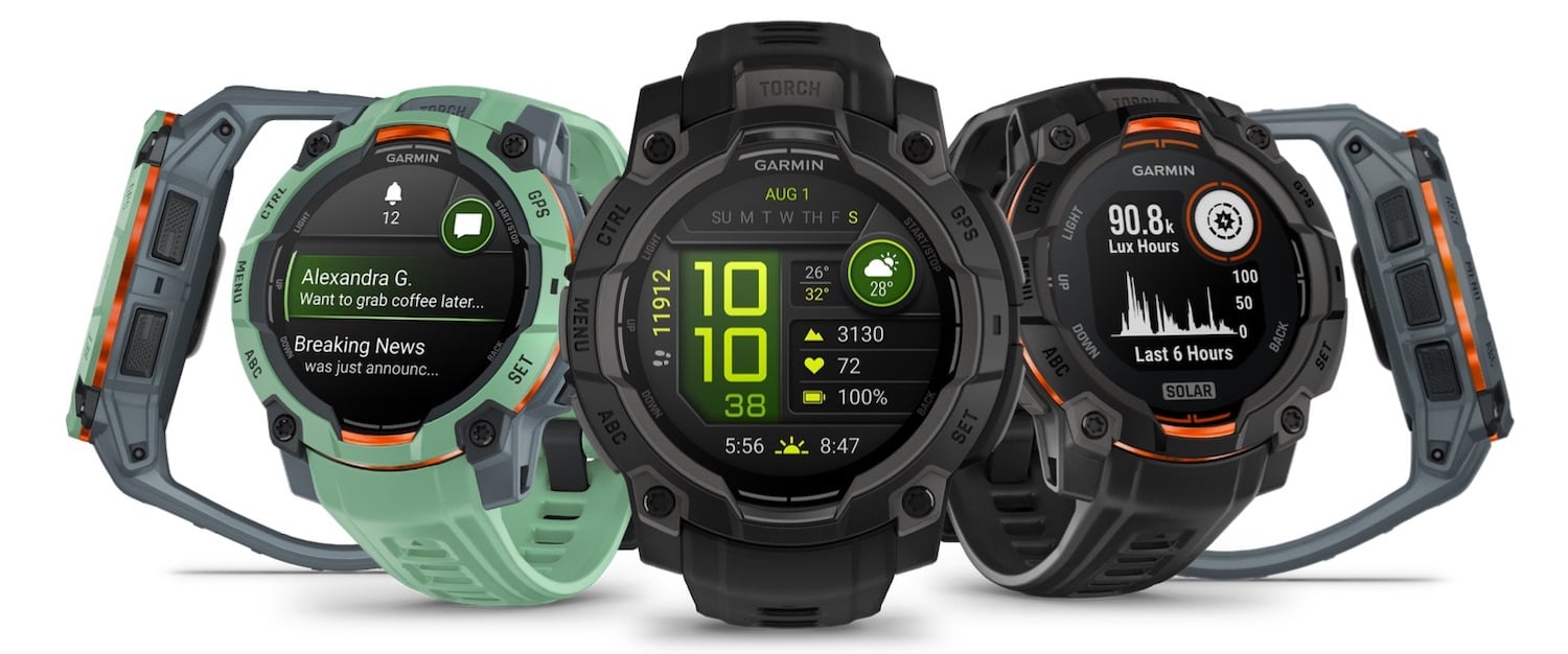 Hiking and running gear to buy featuring the Garmin’s Instinct 3 smart trail watch