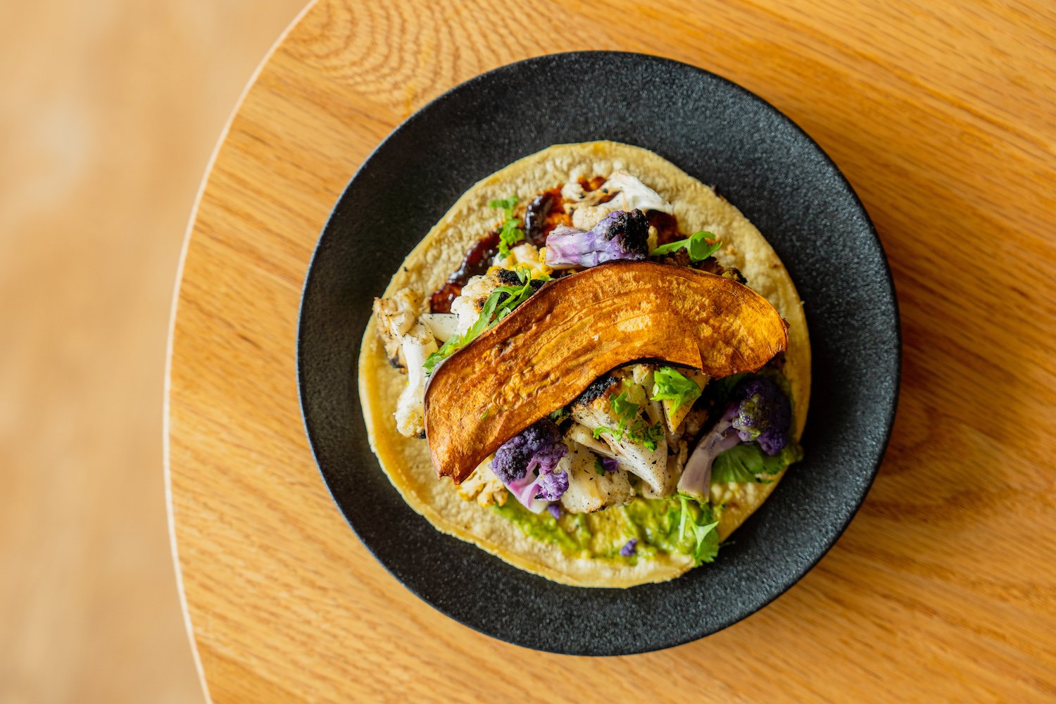 Rainbow Cauliflower Taco from Carlsbad restaurant Lola 55