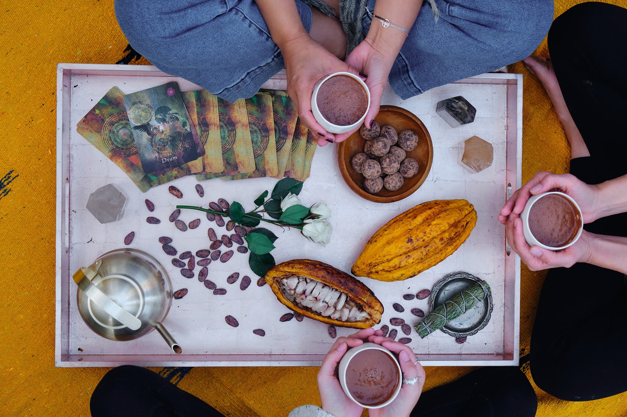 San Diego non-alcoholic drink cafe Maya Moon collective offering sober alternatives for dry January like cacao hot chocolate