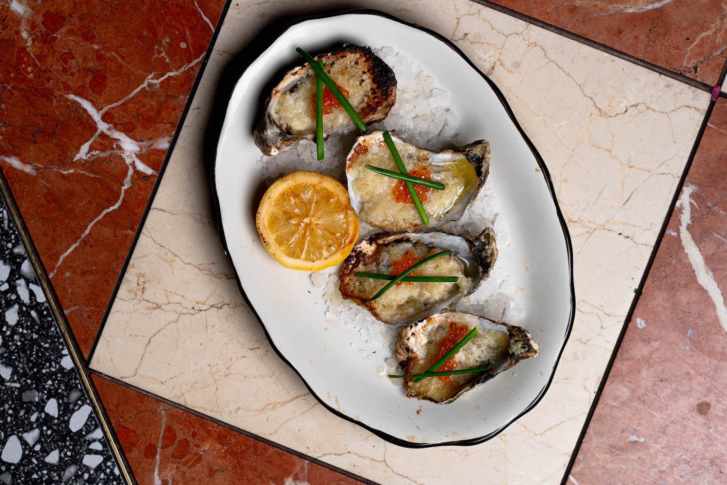 Oysters from San Diego Italian Restaurant Lala located in Little Italy