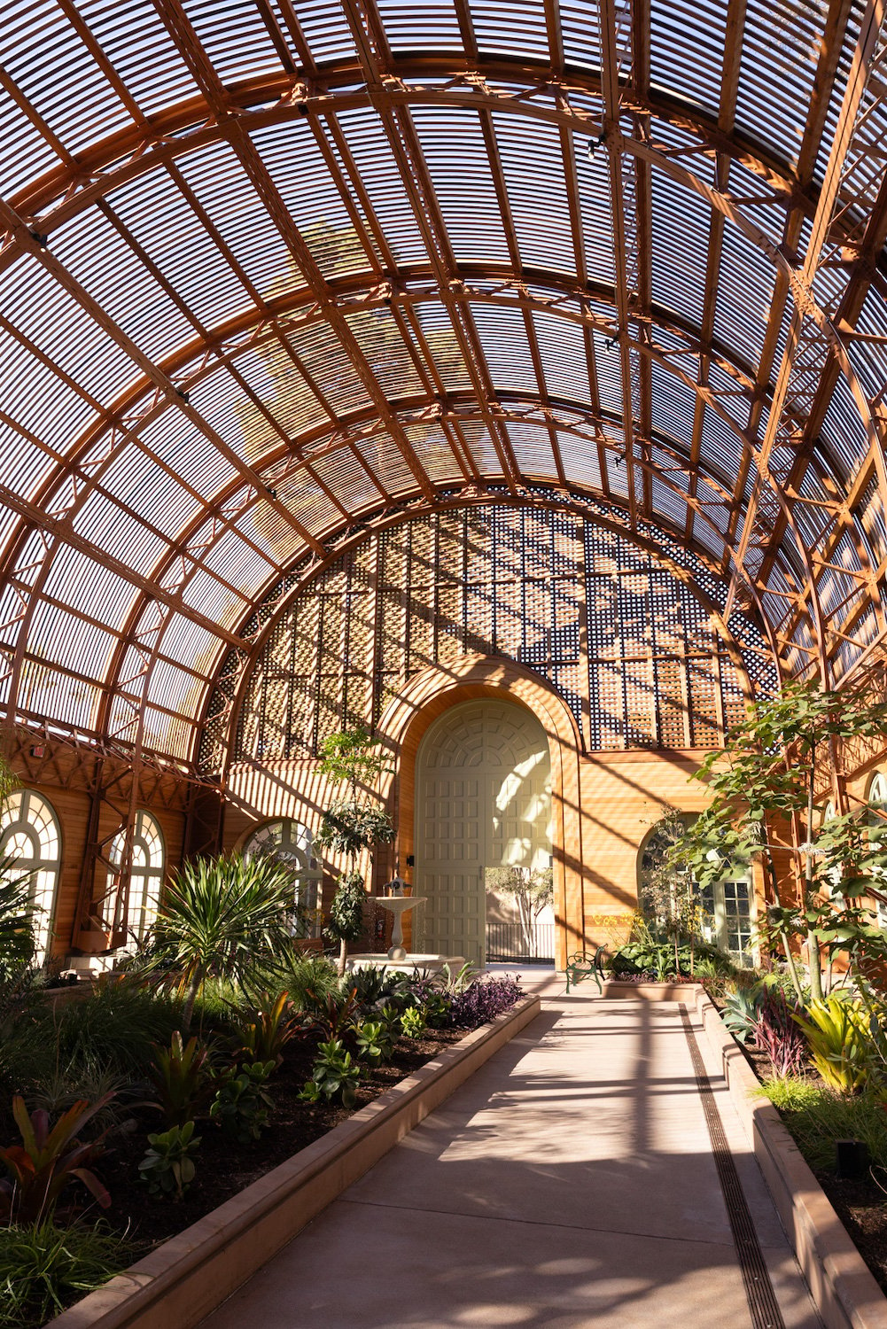 Interior of Balboa Park's newly renovated Botanical Building in San Diego