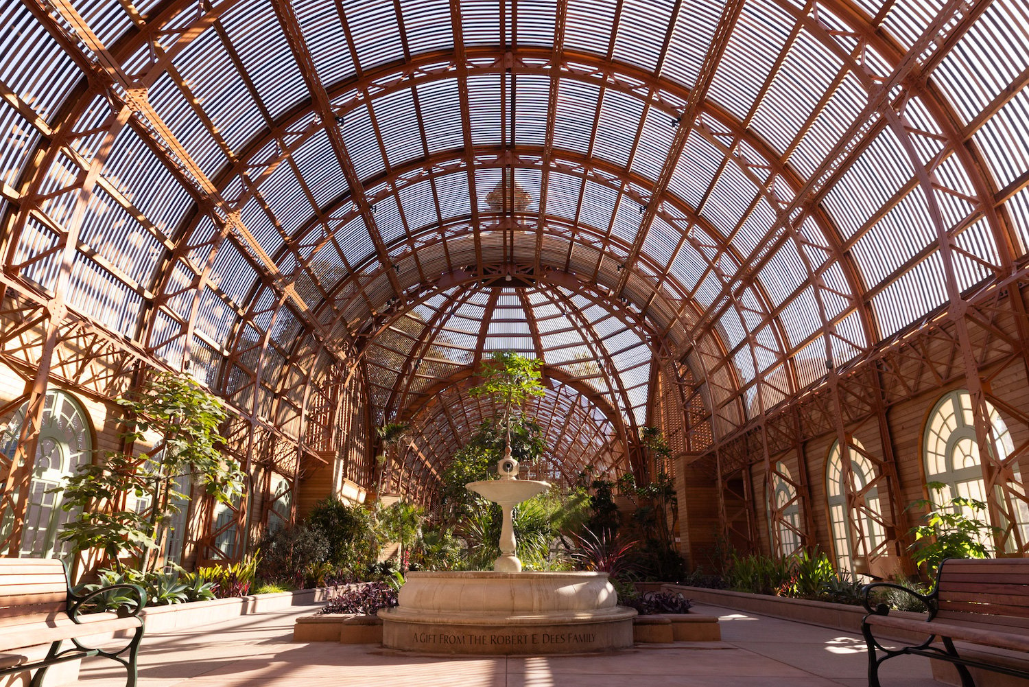 Interior of Balboa Park's newly renovated Botanical Building in San Diego