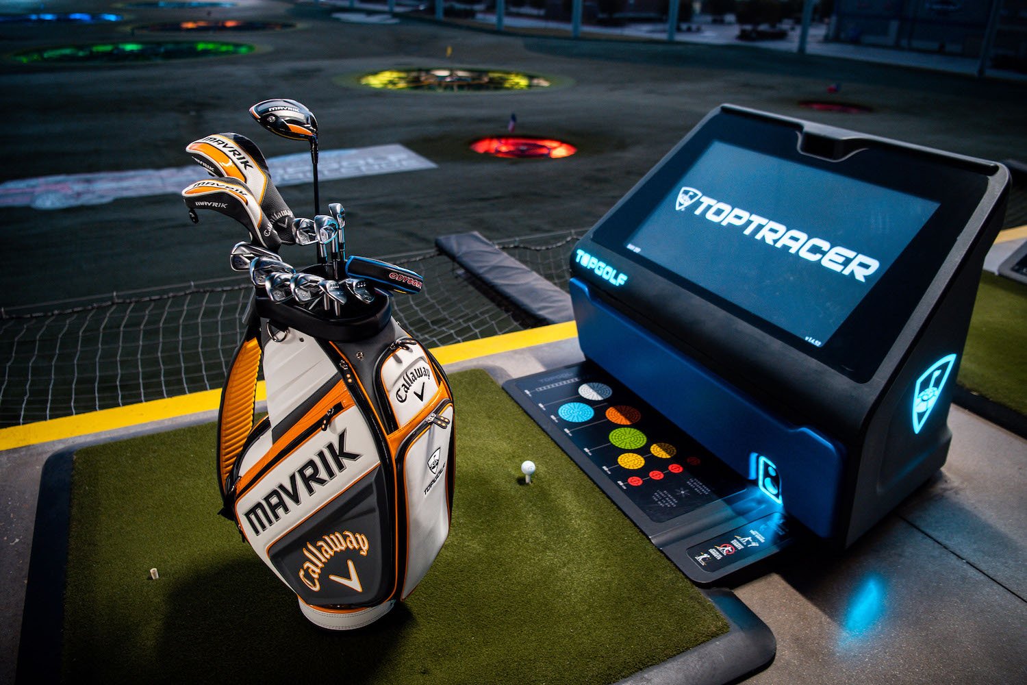 San Diego company Callaway golf clubs at Topgolf driving range