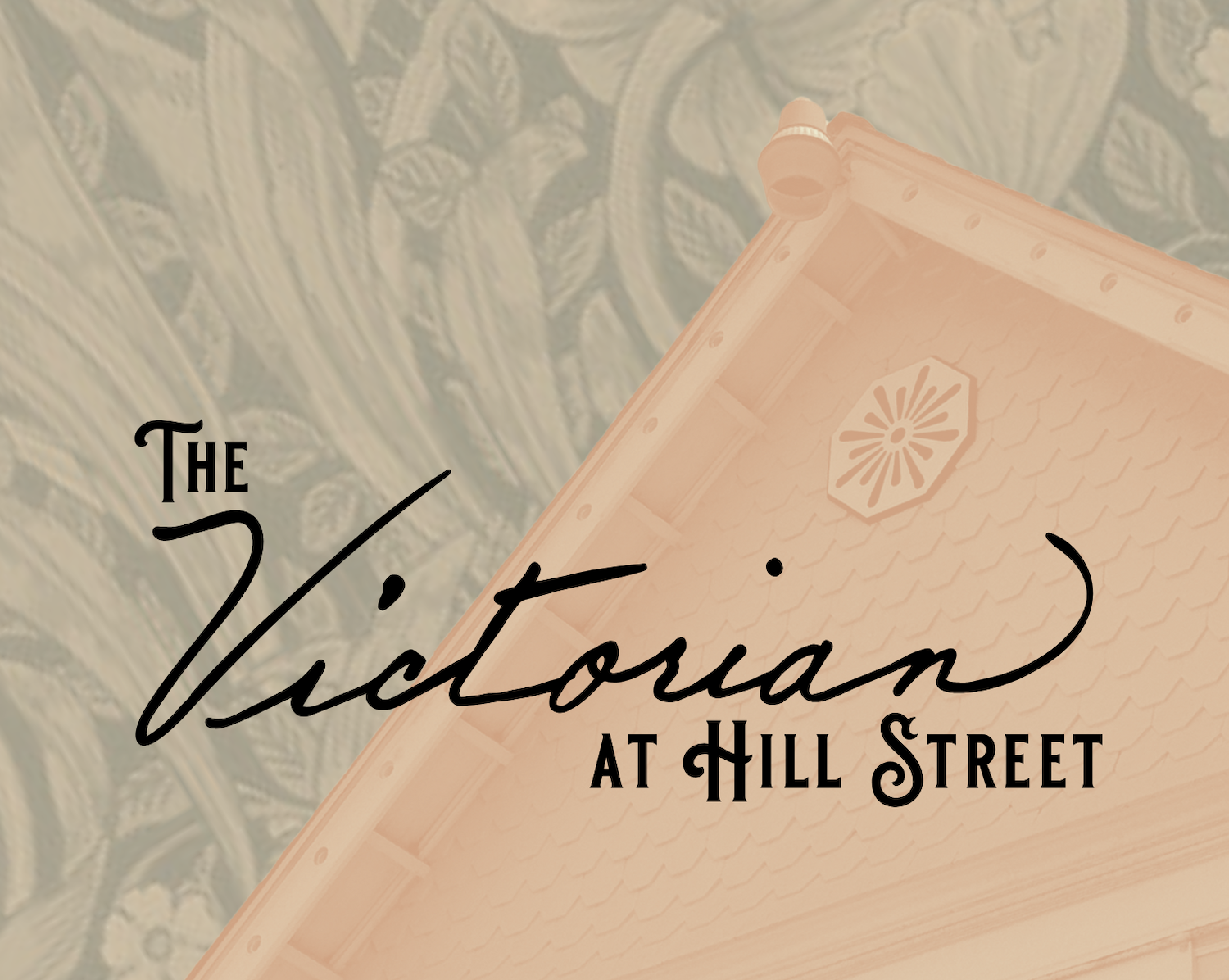 Logo for new new San Diego restaurant The Victorian at Hill Street in Oceanside located at the historic Wetzel House